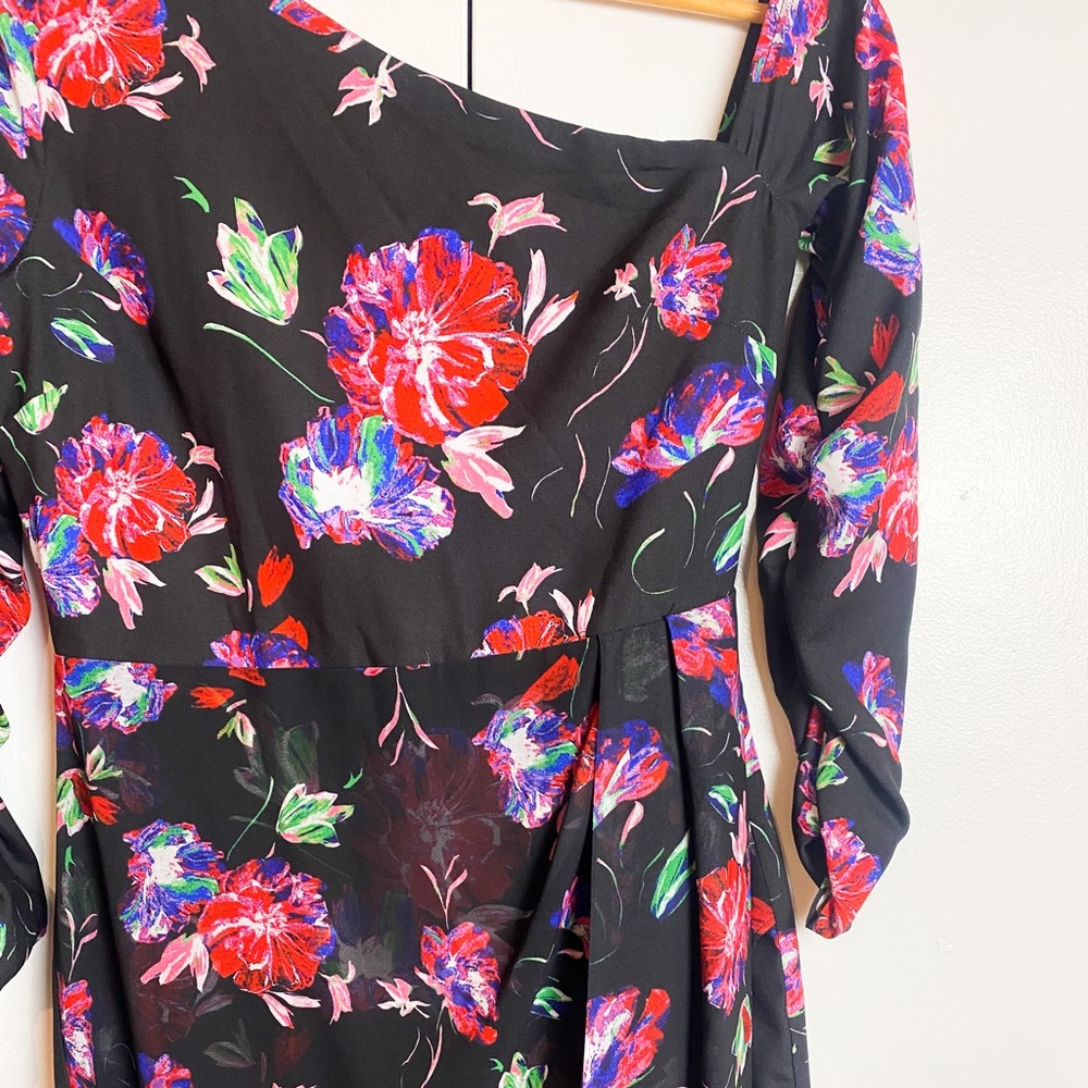 NWT One33 Social Floral One Shoulder Dress Size 4 - Picture 5 of 5